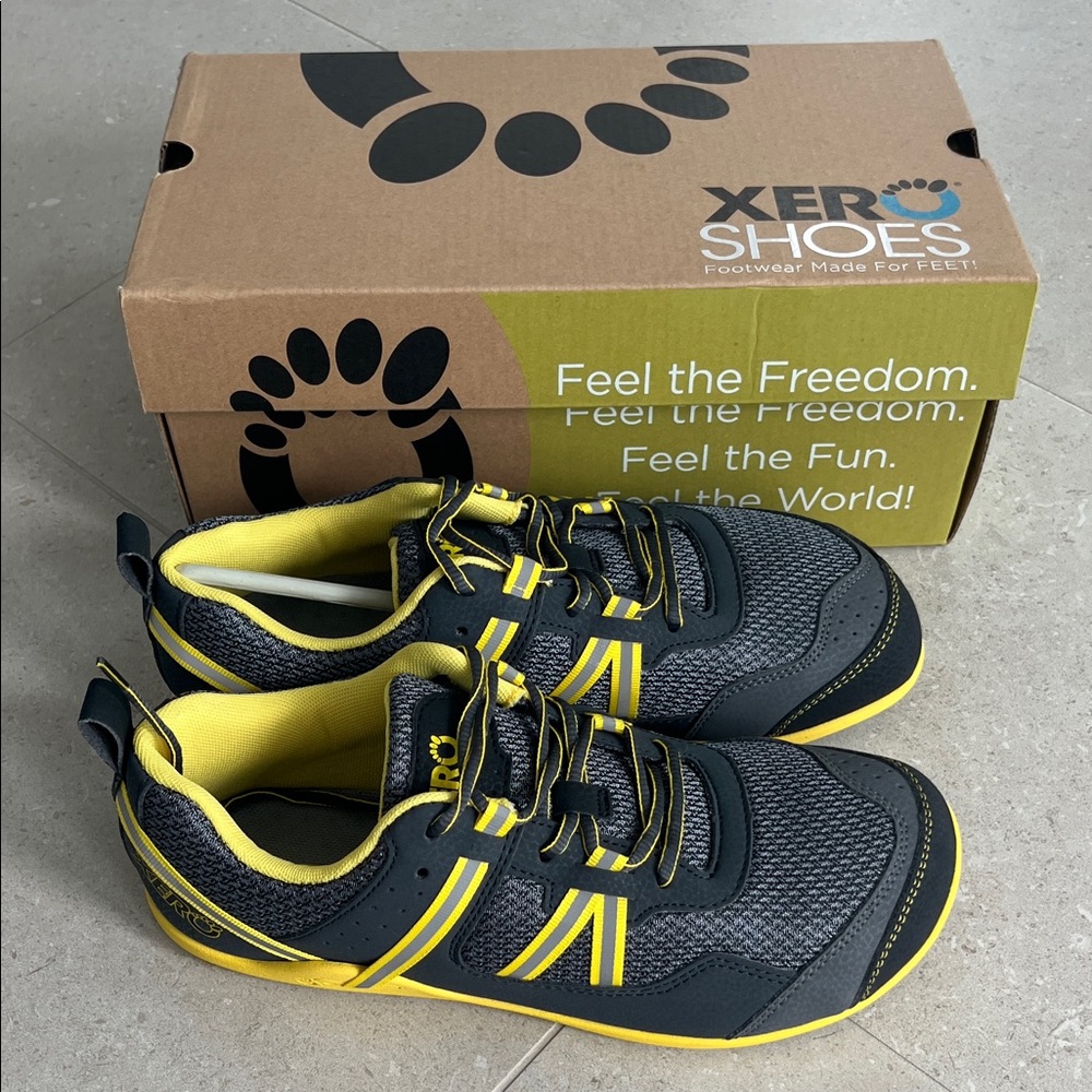 Xero Shoes Men's Athletic Shoes - Black and Yellow